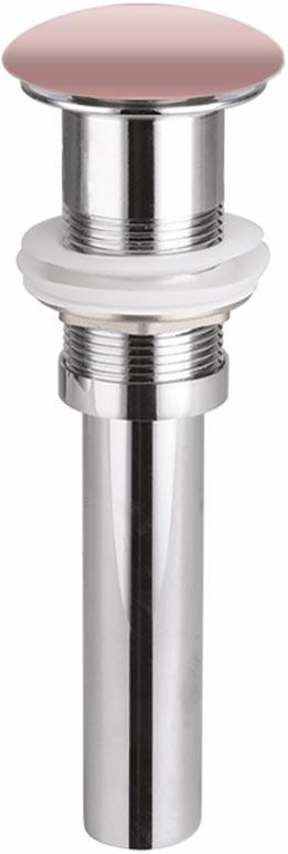 Донный клапан для раковины без перелива, цв.розовый матовый ZZ