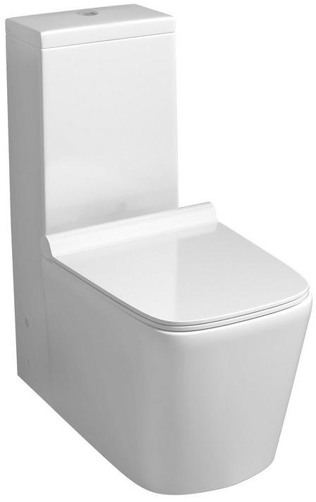 Унитаз напольный, безободковый, сиденье с микролифтомом в комп., белый ZZ
