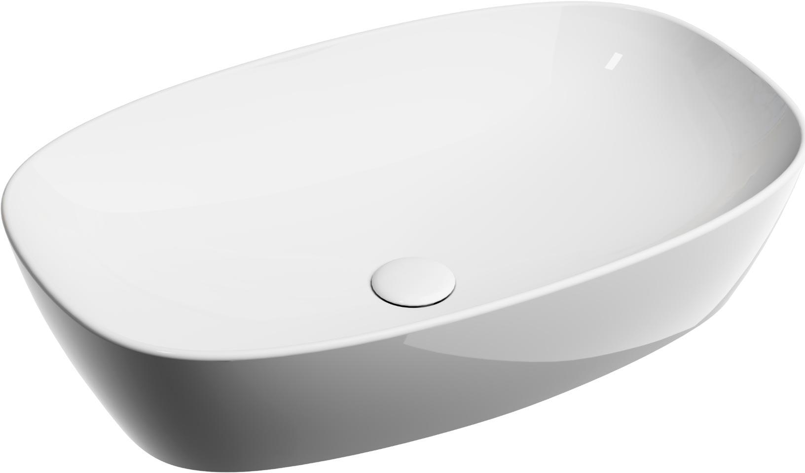 Раковина 600х380х138 мм, накладная, цв. белый ZZ