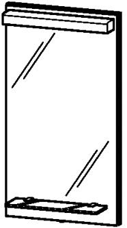 Зеркало 460х800х155мм с подсветкой, выкл. и стекл.полочкой, X-Large ZZ