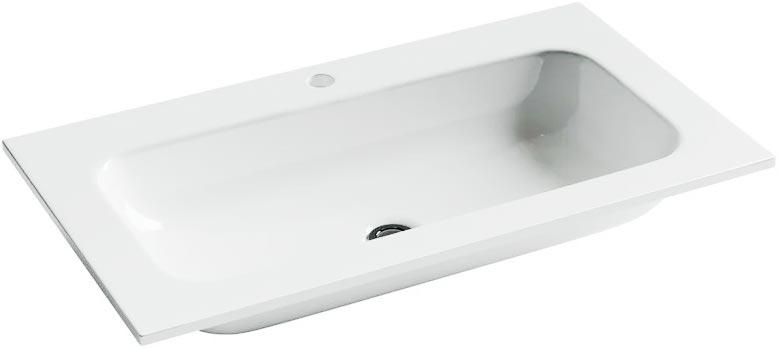 Раковина для мебели, прямоугольная  810х457 мм, цвет белый
