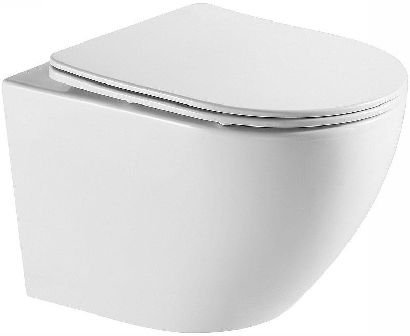 Унитаз подвесной Grado, безободковый, смыв "Торнадо", сиденье микролифт в компл., белый, ZZ