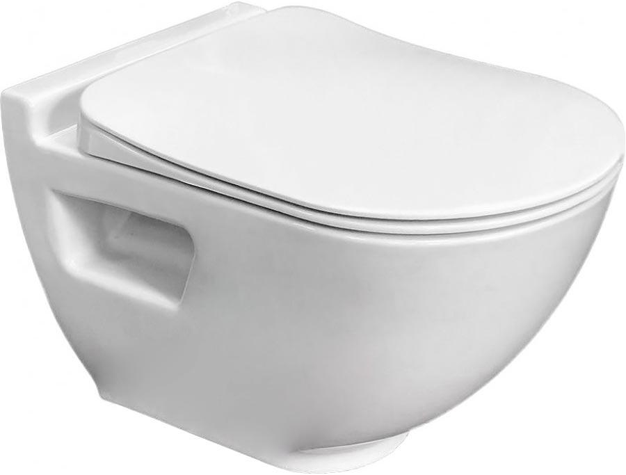 Подвесной унитаз Harmony, безободковый, с функцией биде и встроенным смесителем, c крышкой-сиденьем микролифт, белый ZZ