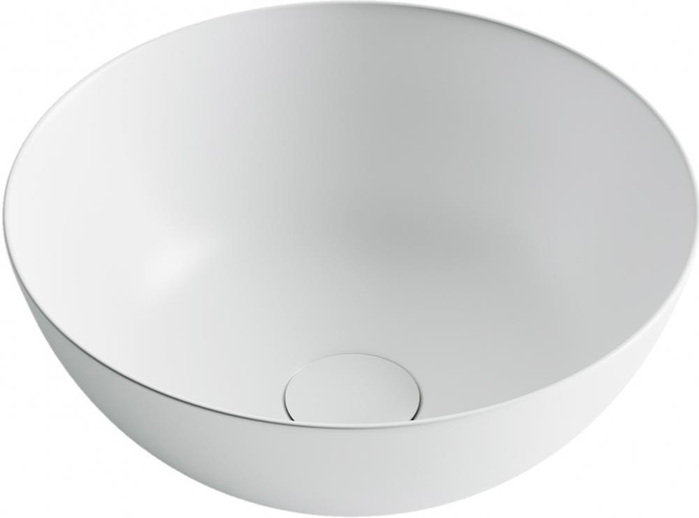 Раковина накладная 38х38х15 см, БЕЗ отверстия под смеситель, БЕЗ донного клапана, цв. белый матовый ZZ