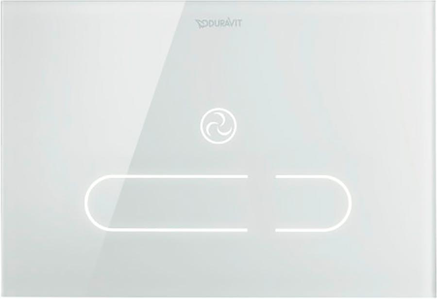 Клавиша двойного смыва, для унитаза, (стекло цв.белый), DuraSystem A1 ZZ