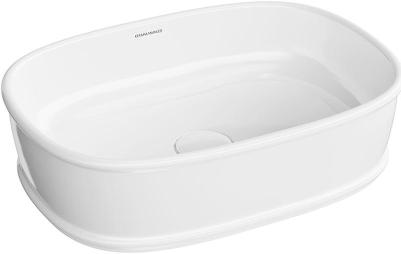 Раковина CIRCO 50cм, накладная БЕЗ отверстия под смеситель, цв.белый