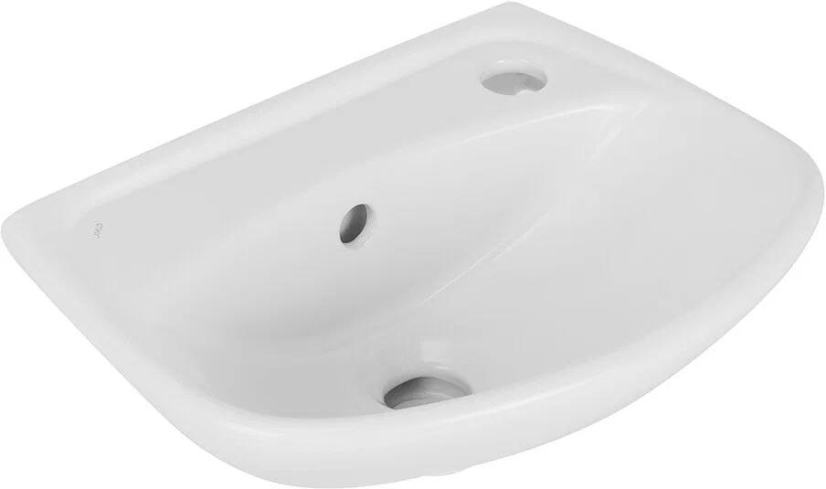 Мини-раковина Jika LYRA 410 мм, отверстие под смеситель справа, уст. компл., белая, ZZ