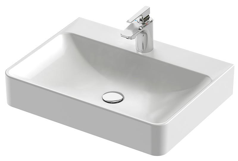 Раковина накладная VOX 60*45 см., белая XX