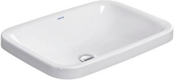 Раковина встраиваемая в столешницу сверху, 600х430мм, без отверстия для смесителя, без перелива, DuraStyle ZZ