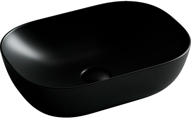 Раковина-чаша 45х32 см, БЕЗ отверстия под смеситель, БЕЗ донного клапана, цв. черный матовый ZZ