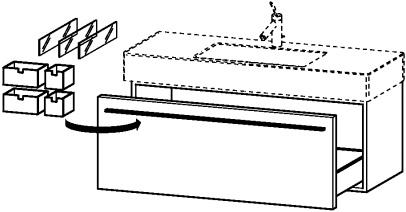 Тумба подвесная 1200х470хh447мм, 1 выдв. ящик, под раковину арт.32912, (цв. декор. тик), ручка, крепёж в компл., X-Large ZZ