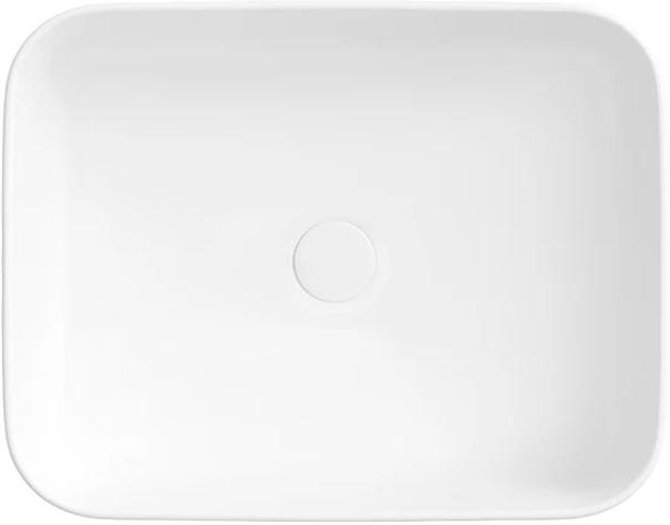 Раковина накладная, 50x39x14 см, БЕЗ отверстия под смеситель, цв.белый, ZZ