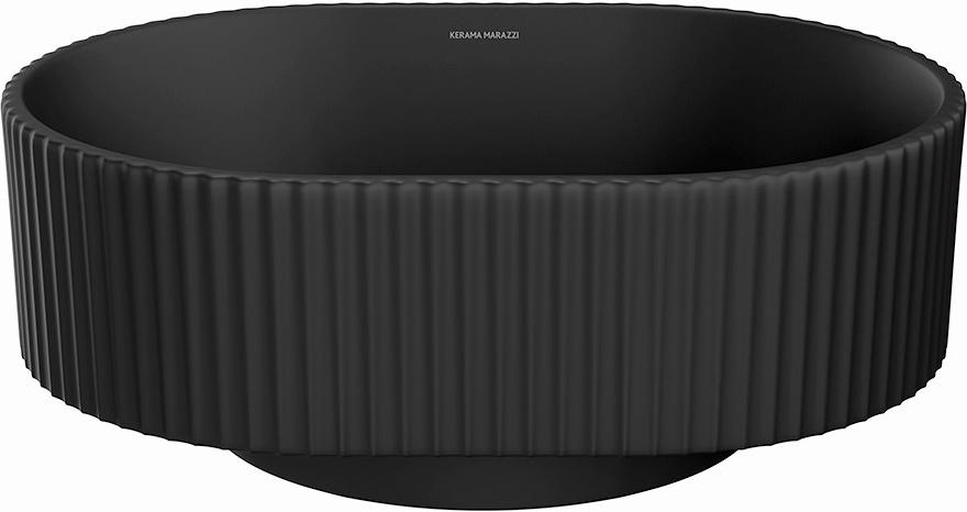 Раковина накладная ARTBASIN Vento 50, цв черный матовый, БЕЗ ЛОГОТИПА, донноый клапан в КОМПЛ. XX