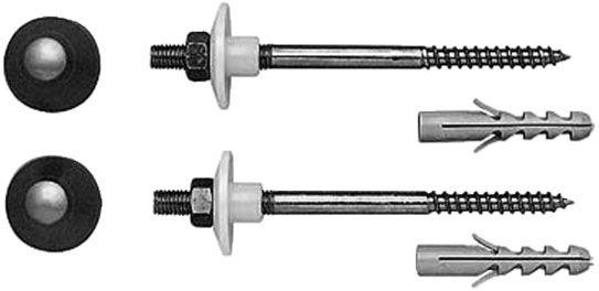 Крепление для подвесного унитаза и биде, колпачки цв. белый, Duravit ZZ