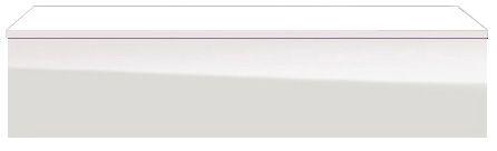 Тумба настенная (фасад и корпус цв.белый глянец) 1200х420хh250мм (1 выдв.модуль с внутр.разбивкой с нажимн.механ откр/закр,крепл. в компл.), Pli ZZ