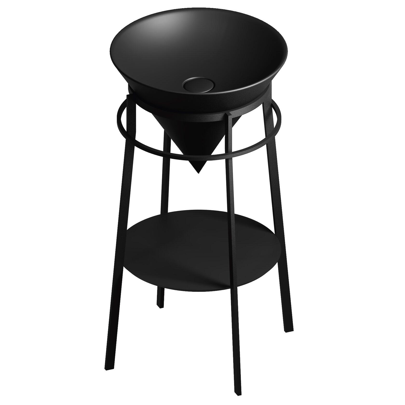 Метал.подставка для раковины CONO 44 чёрная матовая