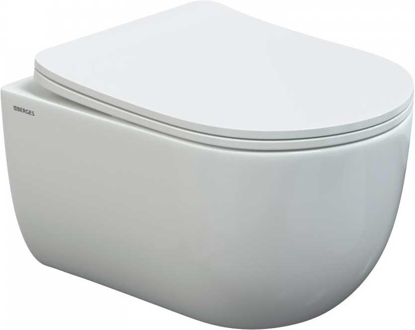 Подвесной унитаз VENTAS c крышкой-сиденьем микролифт, безободковый, цв.белый, ZZ