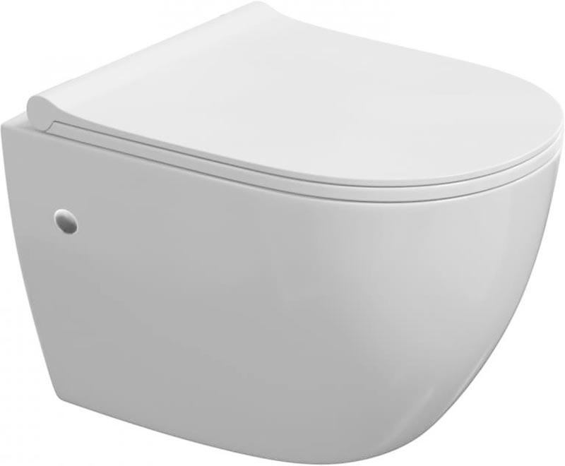 Подвесной унитаз OKUS 48 см c крышкой-сиденьем Toma Slim SO микролифт, безободковый, цв.белый, ZZ