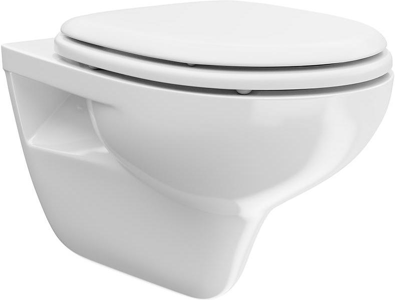 Подвесной безободковый унитаз XPRO , БЕЗ крышки-сиденья (XPRO.seat.02\WHT), БЕЗ крепежа, белый KL