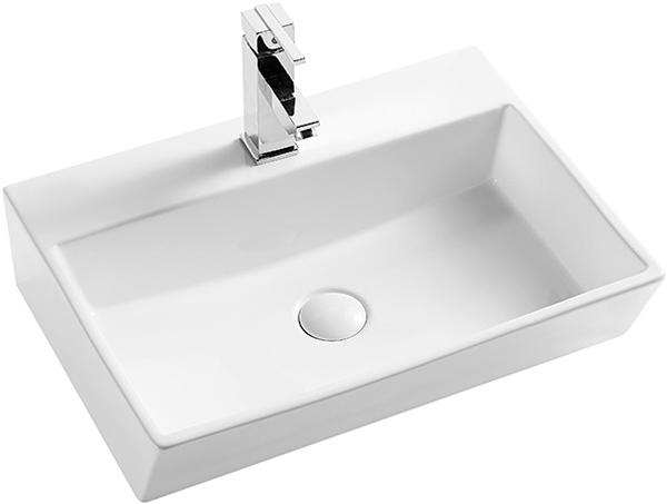 Раковина чаша AVS-82021-S, 565х425х140 мм, с отверстием под смеситель, БЕЗ слива-перелива, цв. белый мат. ZZ