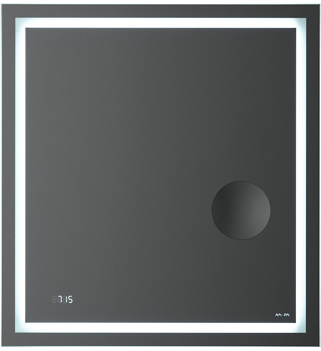 Зеркало Gem, 65 см, сс контурной Led-подсветкой, часами и косметическим зеркалом, ZZ