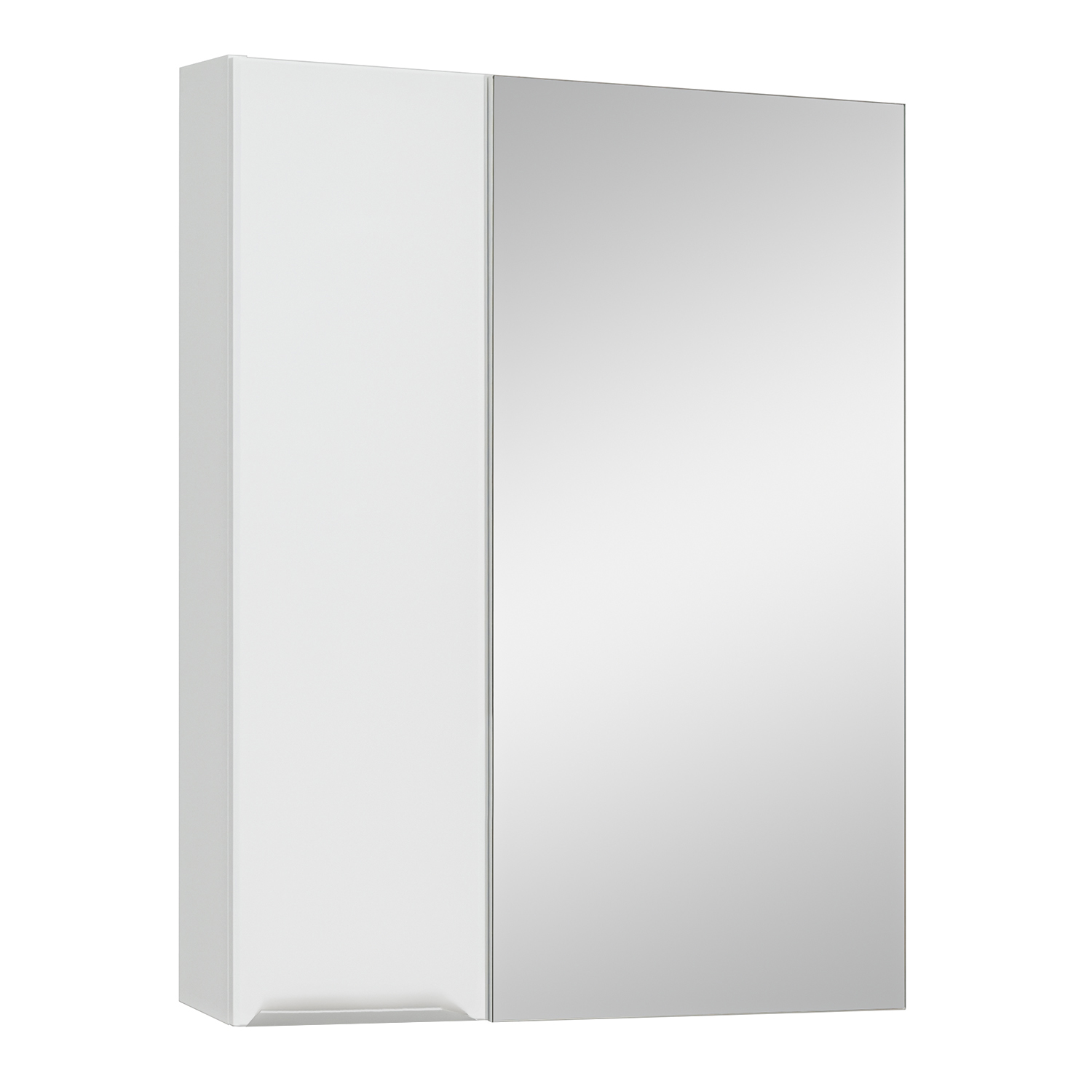 Зеркало-шкаф 60 см, без подстветки, цв.белый глянец XX