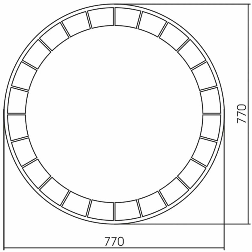 Зеркало Пандора-S D700, 77х77 см, бесконтактный сенсор, бегущая подсветка, ZZ