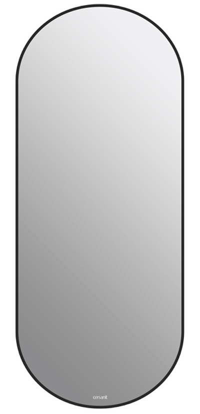 Зеркало овальное 50х122 см, с Led подсветкой, черная рама ZZ