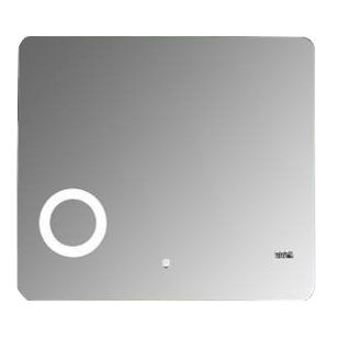 Зеркало Voll с подсветкой 800*700, со встр.косметическим зеркалом и часами, сенсорное ZZ