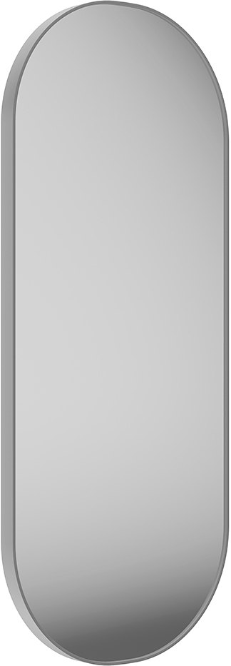 Зеркало овальное 100х42 см, рама белая матовая