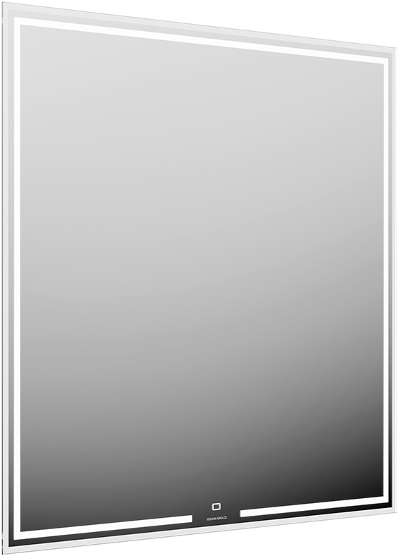 Зеркало с подсветкой 80*80 см, прямоугольное, со встроенным диммером