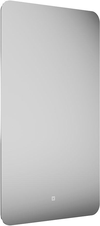 Зеркало PRO с подсветкой LED 50 см, белый глянцевый