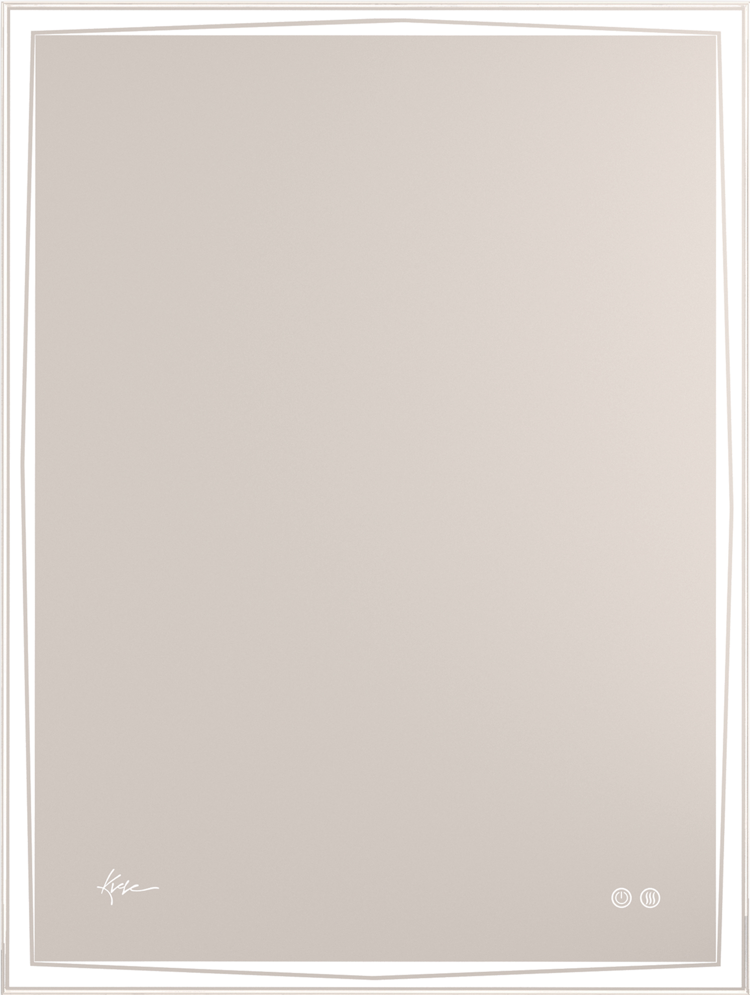 Зеркало прямоугольное 800х800 мм с подсветкой и с подогревом, Kyoto KL