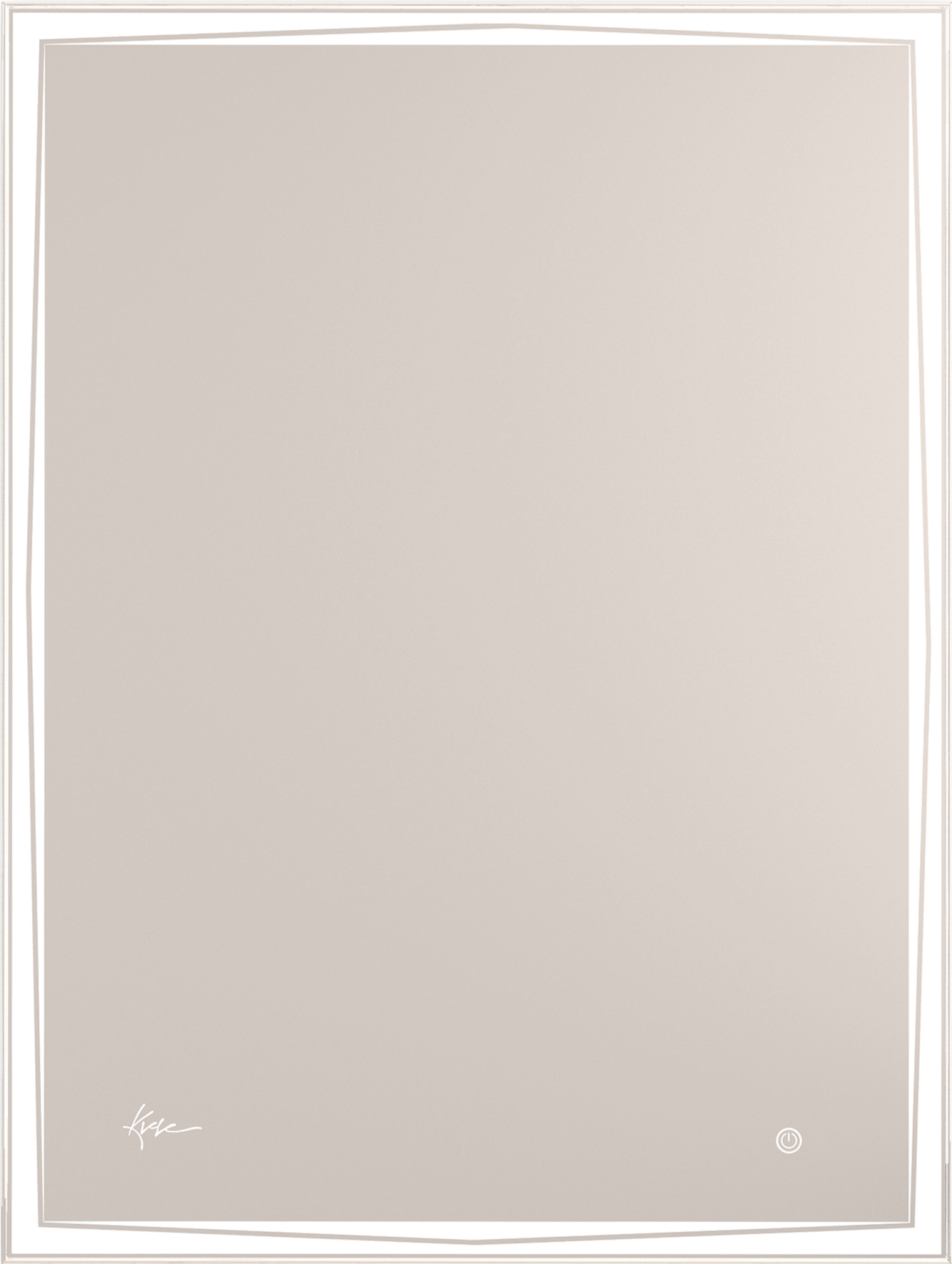 Зеркало прямоугольное 600х800 мм с подсветкой и без подогрева, Kyoto ZZ