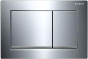 Клавиша двойного смыва (пластик рамка хром глянц, полоса хром мат., клавиши хром глянц.), Sigma 30 ZZ