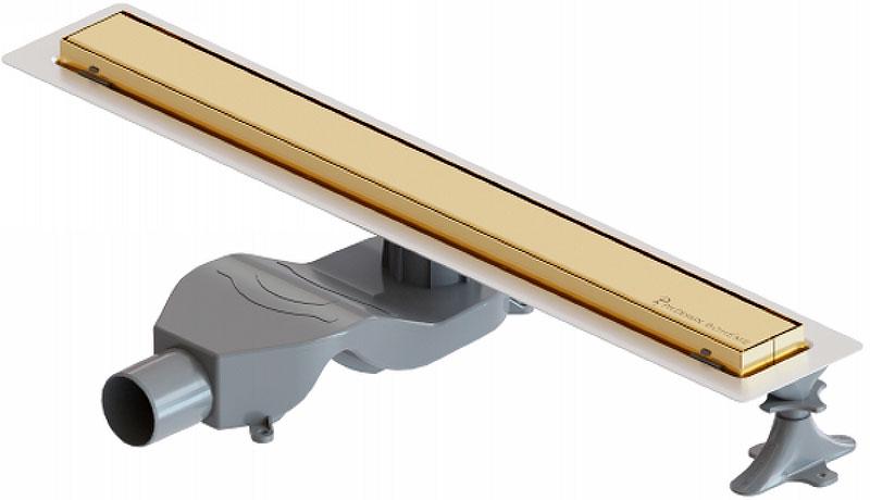 Душевой лоток Premium Linear 60x6 см, сифон в компл., цв. золото, ZZ