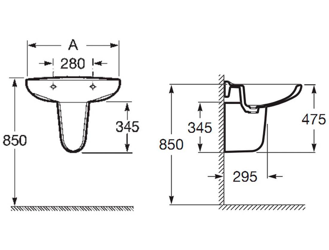 Полупьедестал Victoria, крепеж в комплекте