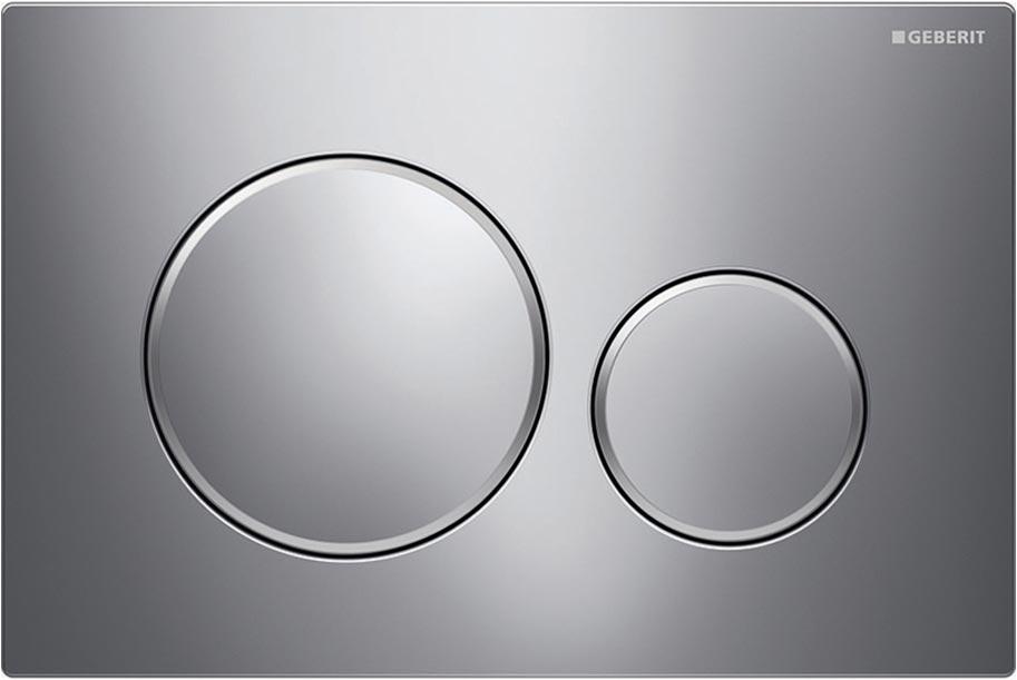 Клавиша двойного смыва, (пластик, рамка хром глянцевый, кольца хром матовый, клавиши хром глянцевый), Sigma 20 ZZ