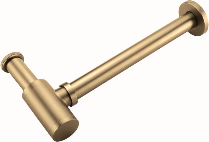 Сифон бутылочный для раковины Boheme 609-MG matt gold, 24x34,5 см, БЕЗ донного клапана, цв. золото, ZZ