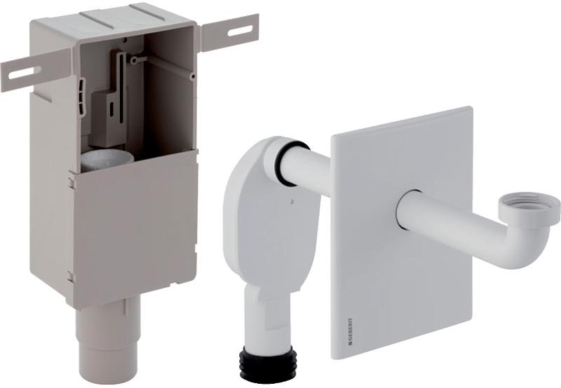 Сифон для раковины внутристенный, (пластик цв. белый), Geberit ZZ