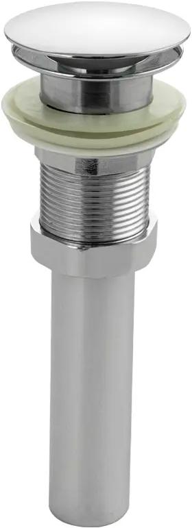 Донный клапан нажимной click/clack, с переливом, цв.хром