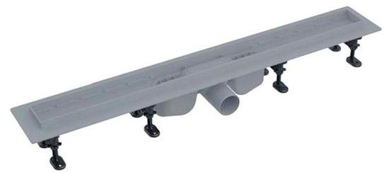 Универсальный водоотводящий желоб 750 мм, без перфорир.решетки или решетки под плитку арт.Tile-750