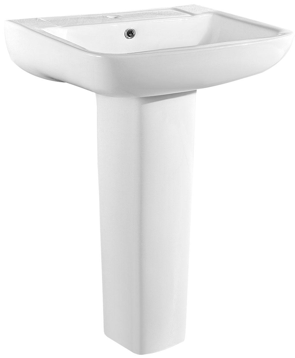 Раковина с пьедесталом 550х425х830, цв. белый