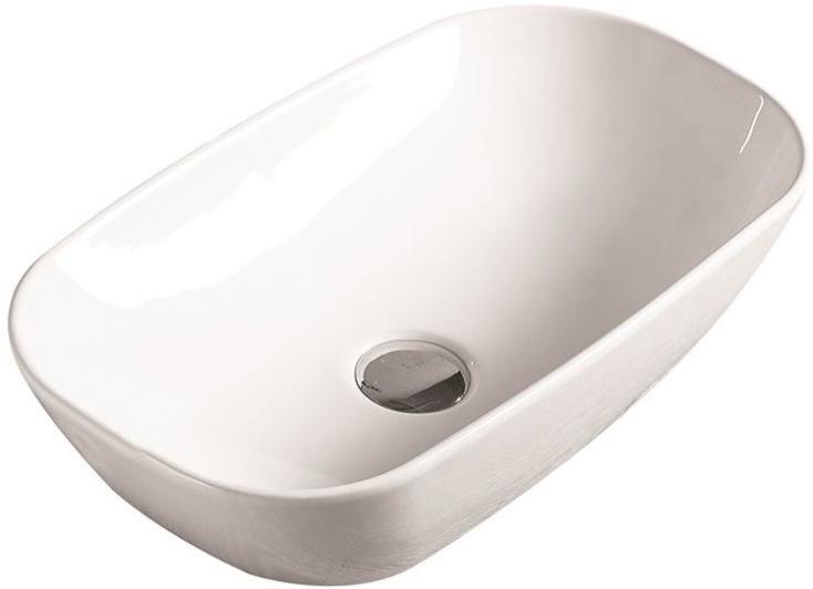 Раковина-чаша 46x23x12 см, БЕЗ сифона, белая ZZ