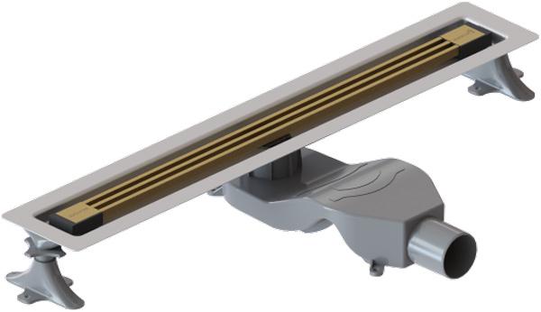 Душевой лоток, 60см, нерж.сталь цв. матовой золото ZZ