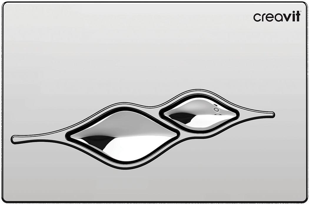 Кнопка смыва Ufo двойная для инсталляций, цв.белый + черный, ZZ