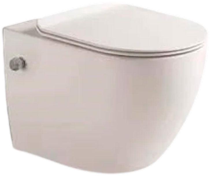 Унитаз-компакт, безободковый, с функцией биде, крышка -- сиденье микролифтом, цв. белый ZZ