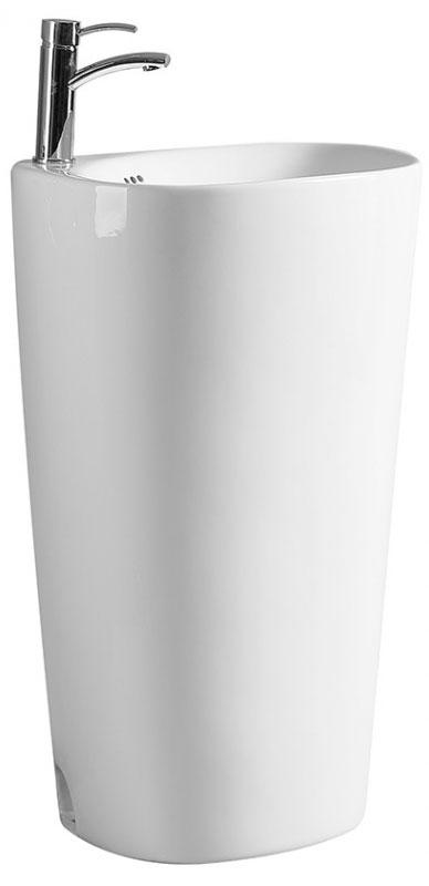 Раковина напольная 52x40х85 см, 1отверстие под см-ль, без донного клапана, цв. белый ZZ