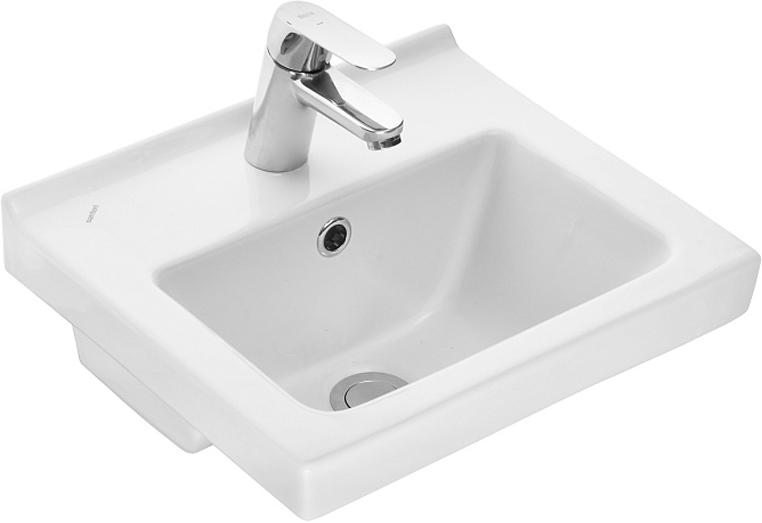 Раковина Визит-40 с переливом, 1 отверстие под смеситель, цв. белый, ZZ