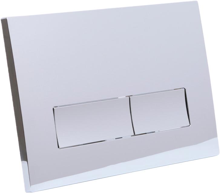 Клавиша смыва, двойной смыв, цв.хром глянец